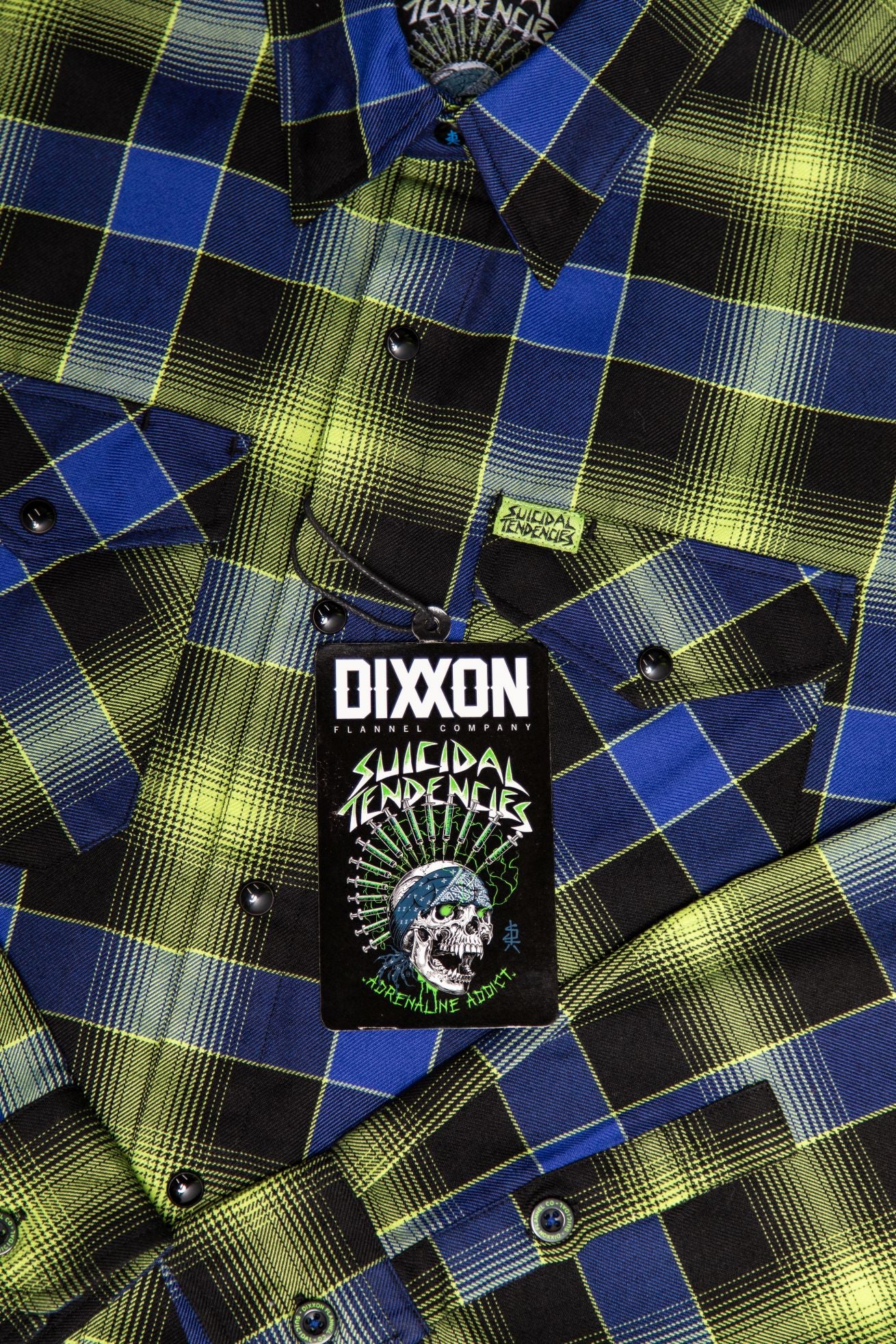 Suicidal Tendencies Dixxon Adrenaline Addict Flannel Shirt Men