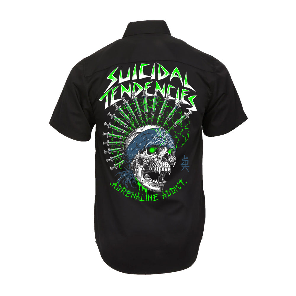 Suicidal Tendencies Adrenaline Addict Dixxon Work Force Button Down