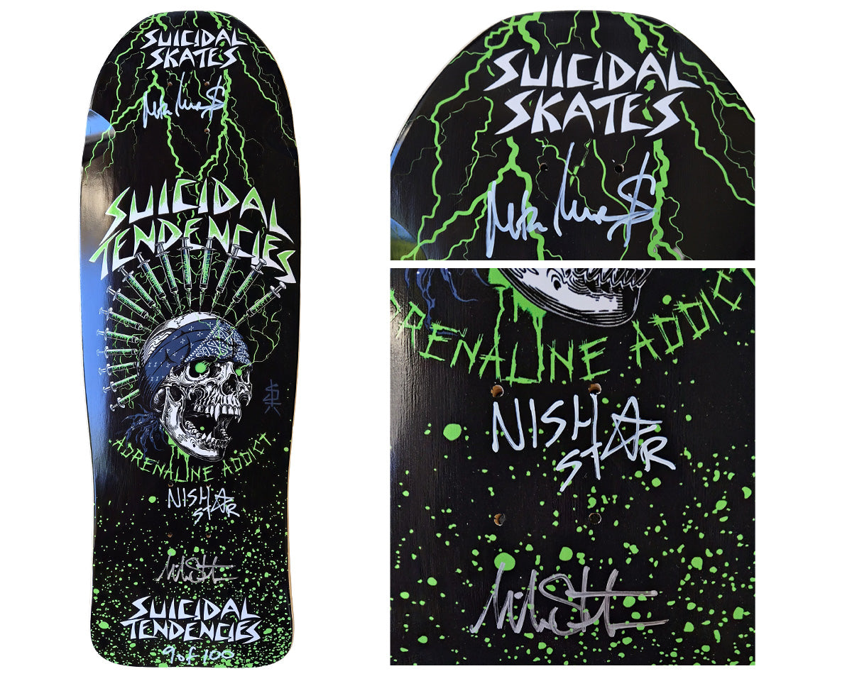 Suicidal Tendencies Adrenaline Addict Signed Skate Deck