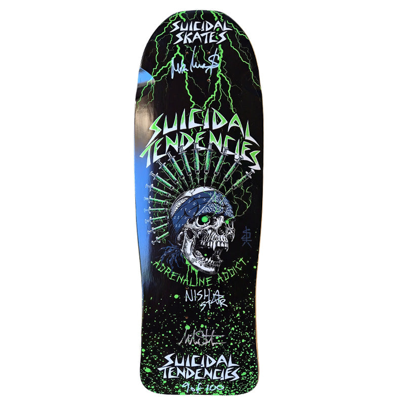 Suicidal Tendencies Adrenaline Addict Signed Skate Deck
