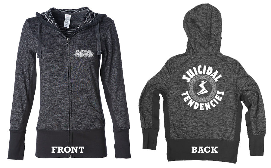 Suicidal Tendencies Girl Zip Up Sweatshirt Cyclone